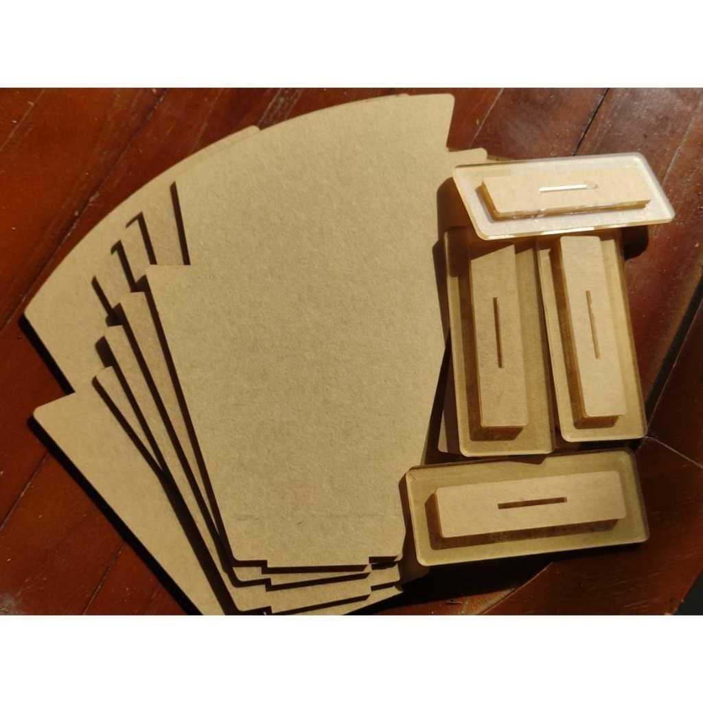 Bahan Plakat Polos 2mm (TERMURAH)/Bahan Vandel/Plakat Akrilik Polos Lengkap dg Kaki dobel