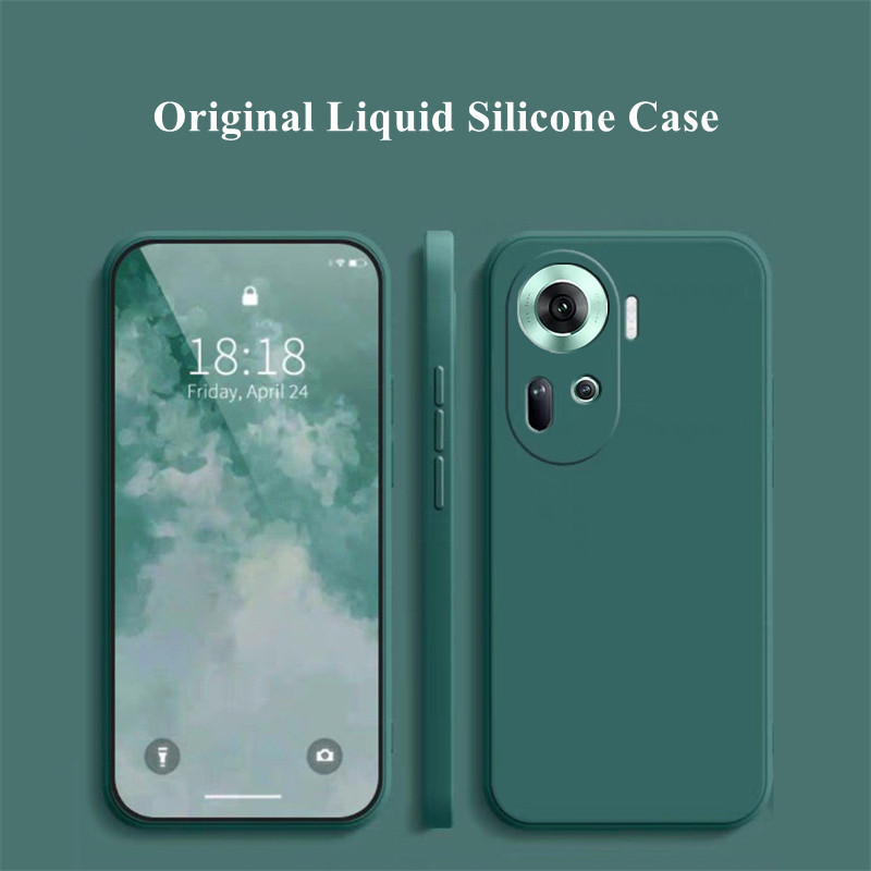 

For OPPO Reno 11 5G Liquid Silicone Case For OPPO Reno 11 Pro Cover Funda Coque Soft TPU Phone Back Case For OPPO Reno 11