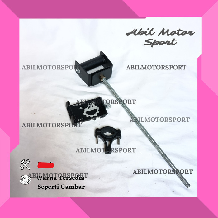 PAKET HOLDER GPS HP GSX CBR NINJA ZX25R PHONE HOLDER ALUMUNIUM Z072 STANG MOTOR BRAKET BRACKET BREKE