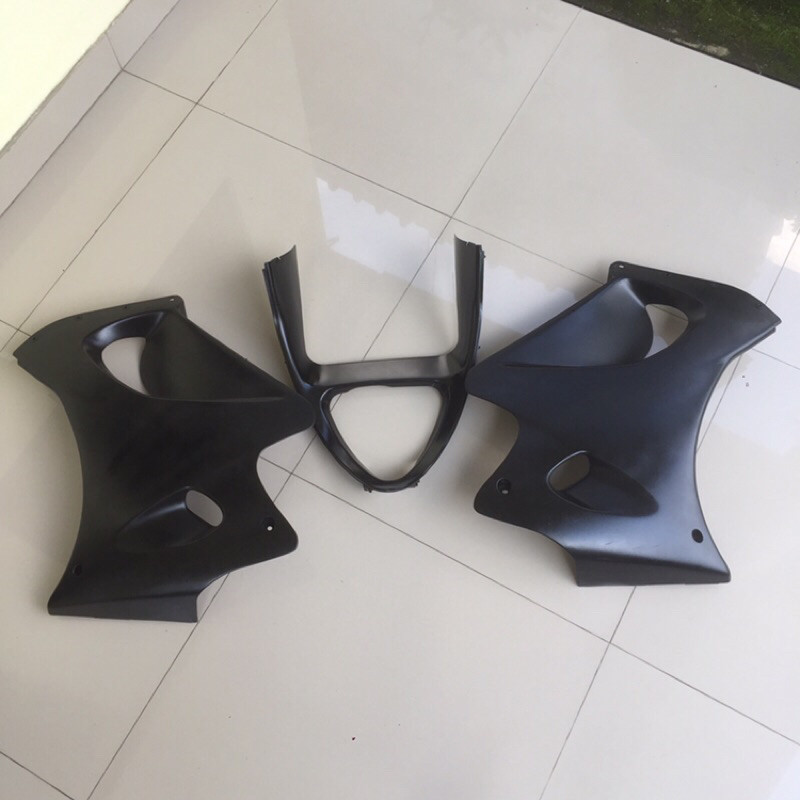Cover Body Fairing Sayap Samping Cover Mesin Kanan Kiri Kepangan Kawasaki Ninja RR Old Original Copo
