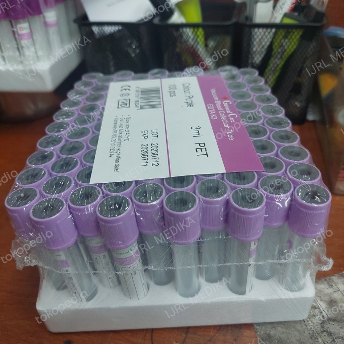 Tabung EDTA 3ml Plastik / EDTA K3/EDTA 3ML GENERAL CARE