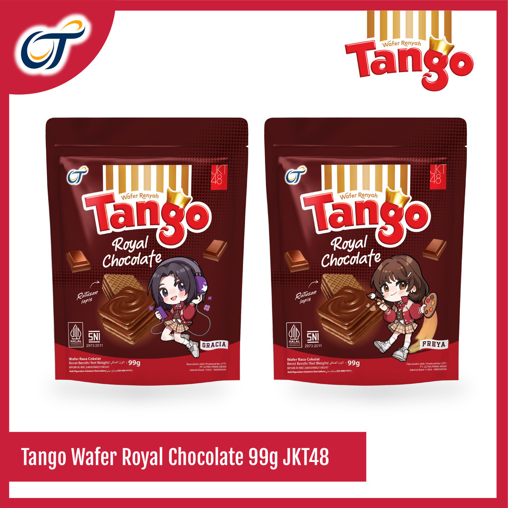 

Tango Wafer Pouch Royal Chocolate 99GR EXCLUSIVE JKT48 - [Isi 2 Pcs]