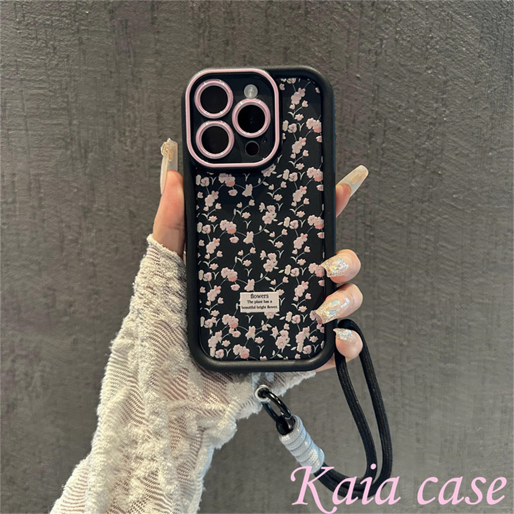 【Casing+Gelang】case OPPO Gelang tali bunga Casing ponsel cocok untuk OPPO A15 A16 A17 Casing Ponsel 