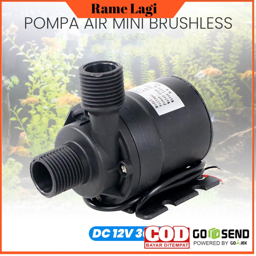 Taffware Pompa Air Mini Brushless Aquarium DC 12V 30W - ZYW890 - 7RHAFVBK