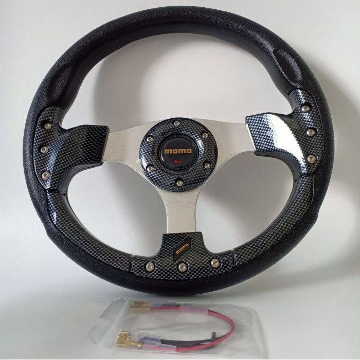 Stir setir racing MOBIL 14" inch carbon Variasi