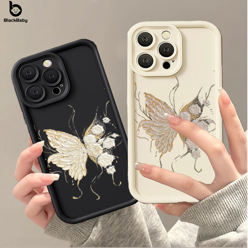 iPhone 11 15 13 12 14 Pro Max XR iPhone 7 Plus 8 6 6S XS Originality Art Rose White Three-Dimensiona