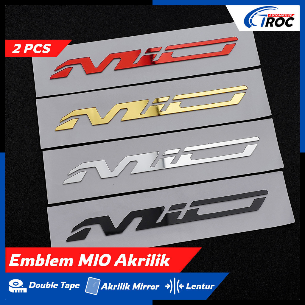 Emblem Mio Timbul 3D Logo Mio Sporty Stiker Yamaha Mio Smile Tulisan Mio M3 Sticker Mio