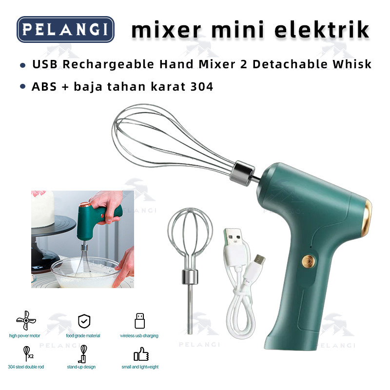 Hand Mixer Electric Wireless Portable Mixer Mixer Tangan Mini Tanpa Kabel USB Rechargeable Hand Mixe