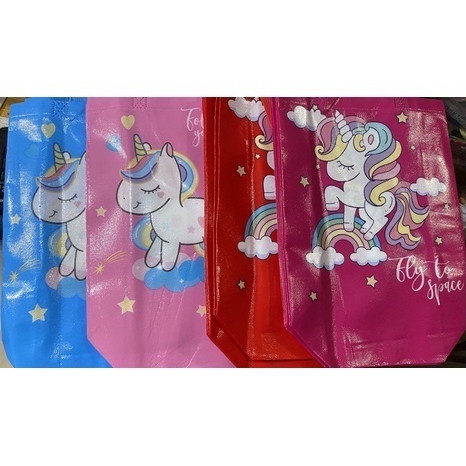 

Party Balon Tas Goodie bag spunbon karakter unicorn ukuran besar satuan
