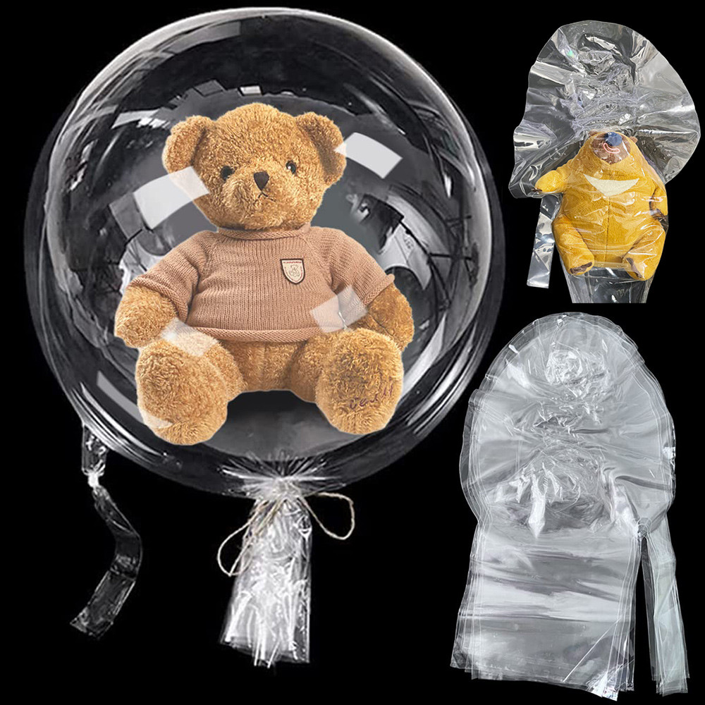 5-50pcs Wide Neck Bubble Balloons Bobo Balloon Pre Stretched Stuffed No Need Balloon Stuffing Machin