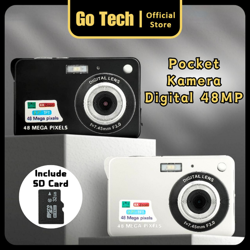 Go Tech - Camera Digital Digicam Kamera Pocket 48MP Digital Camera Pocket Retro / Digital Camera i20