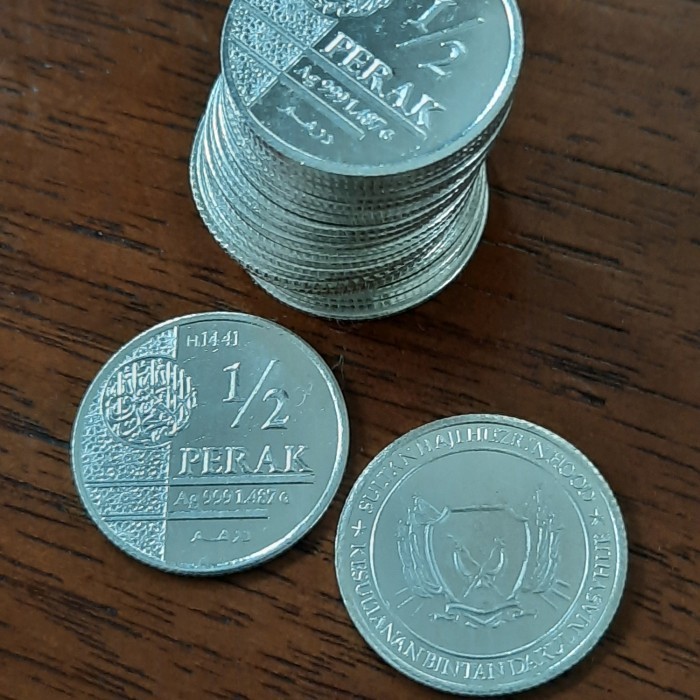 LOGAM MULIA 1/2 0.5 0,5 DIRHAM WAKALA BINTAN KOIN PERAK MURNI FINE SILVER COIN (BS)