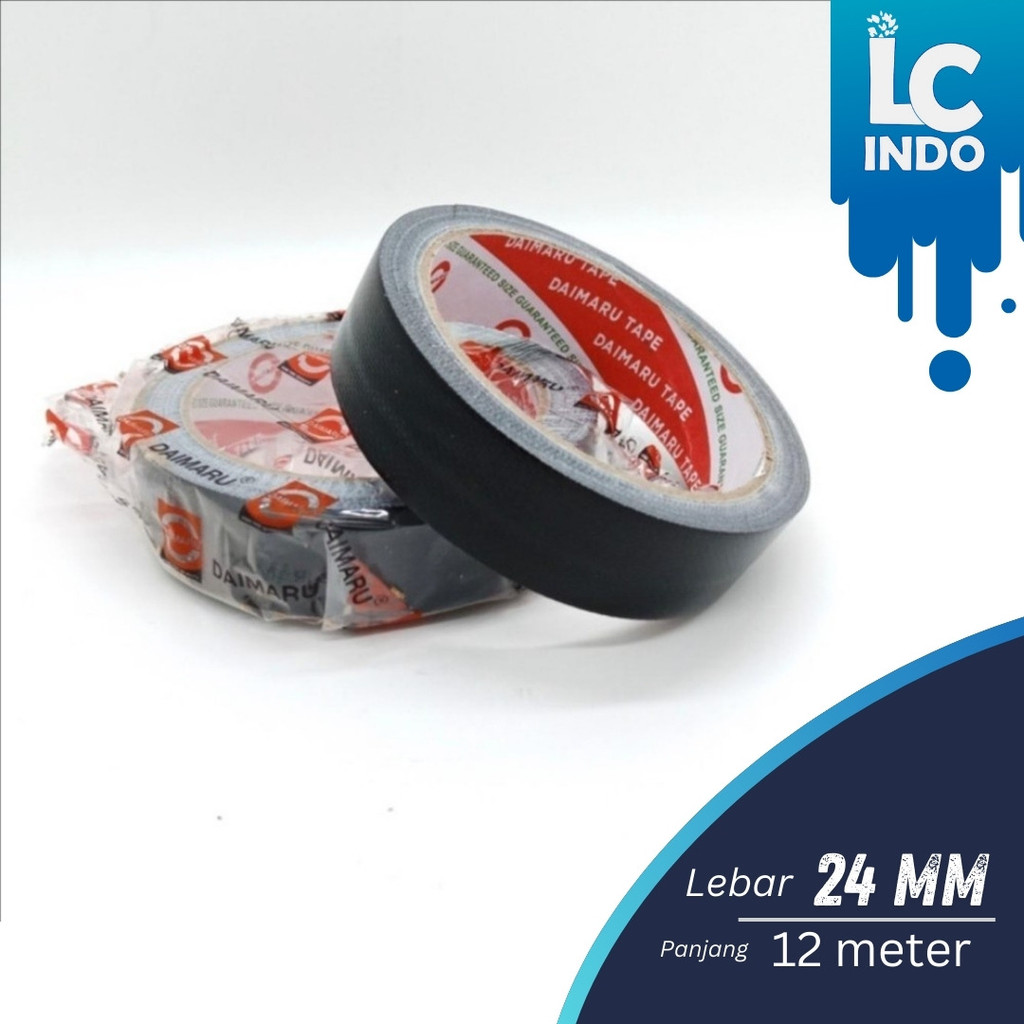 

Lakban isolasi Kain Hitam 24 MM X 12 Meter Cloth tape black