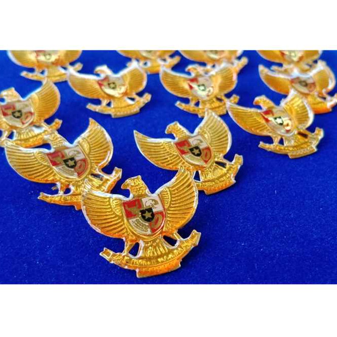 Pin Garuda Logam lapis resin mengkilap/Pin Garuda paskibraka/Pin Garuda Peci