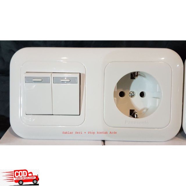 saklar seri + stop kontak arde "non cp" dan "cp" panasonic