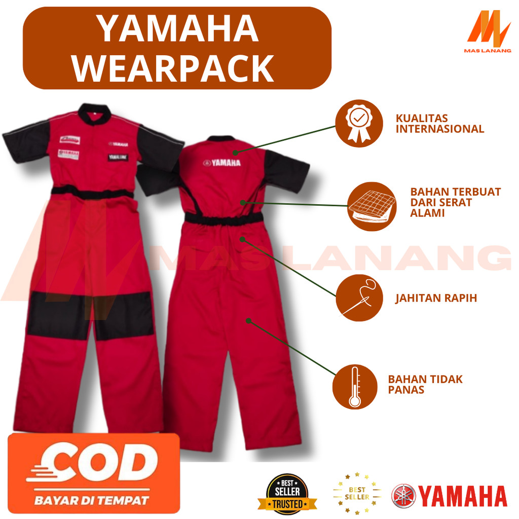 Seragam Mekanik Yamaha | Wearpack Yamaha | Seragam Yamaha Mekanik | Seragam Bengkel Yamaha