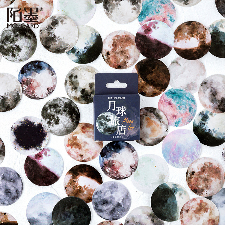 

[HARU] Moon Hotel Stickers Box Ins Stickers American Coffee books diy notebook decoration material