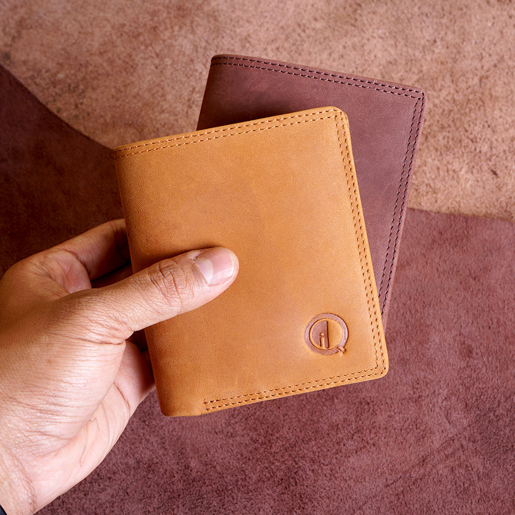 Dompet Kulit Sapi Asli Pria DOMPET KOIN Qi Leather DE01 CH = by adibushop