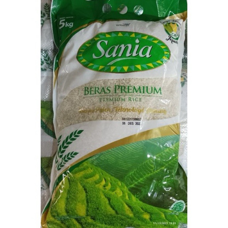 

beras sania kemasan 5kg premium pulen