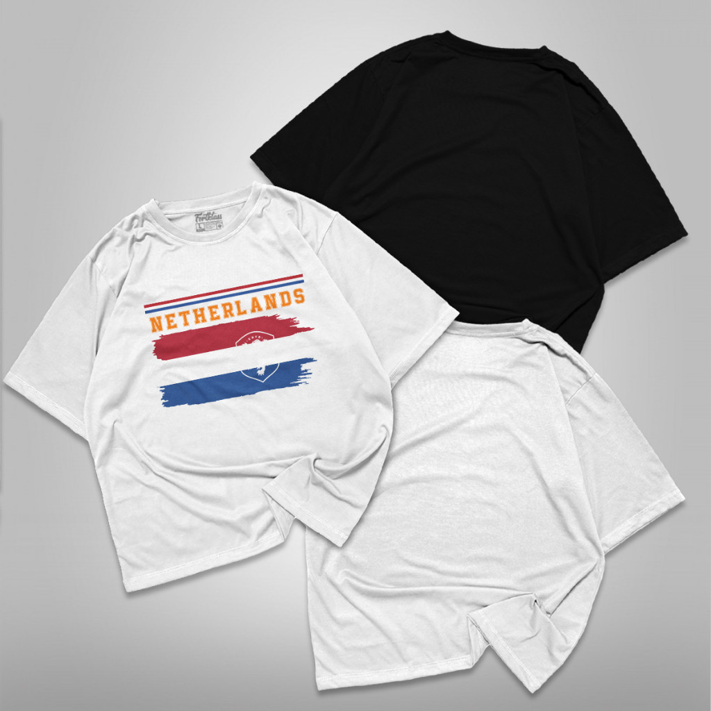 Fregi Kaos Oversize BLD T-Shirt Cowok Premium Kaos Pria Lengan Pendek Jumbo Baju Bola Holland Beland