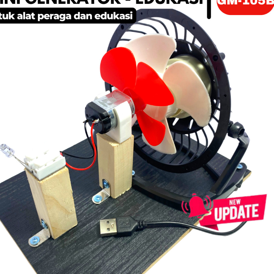 KIT EDUKASI MINI WIND TURBINE Wind Turbines Generator Teaching Model