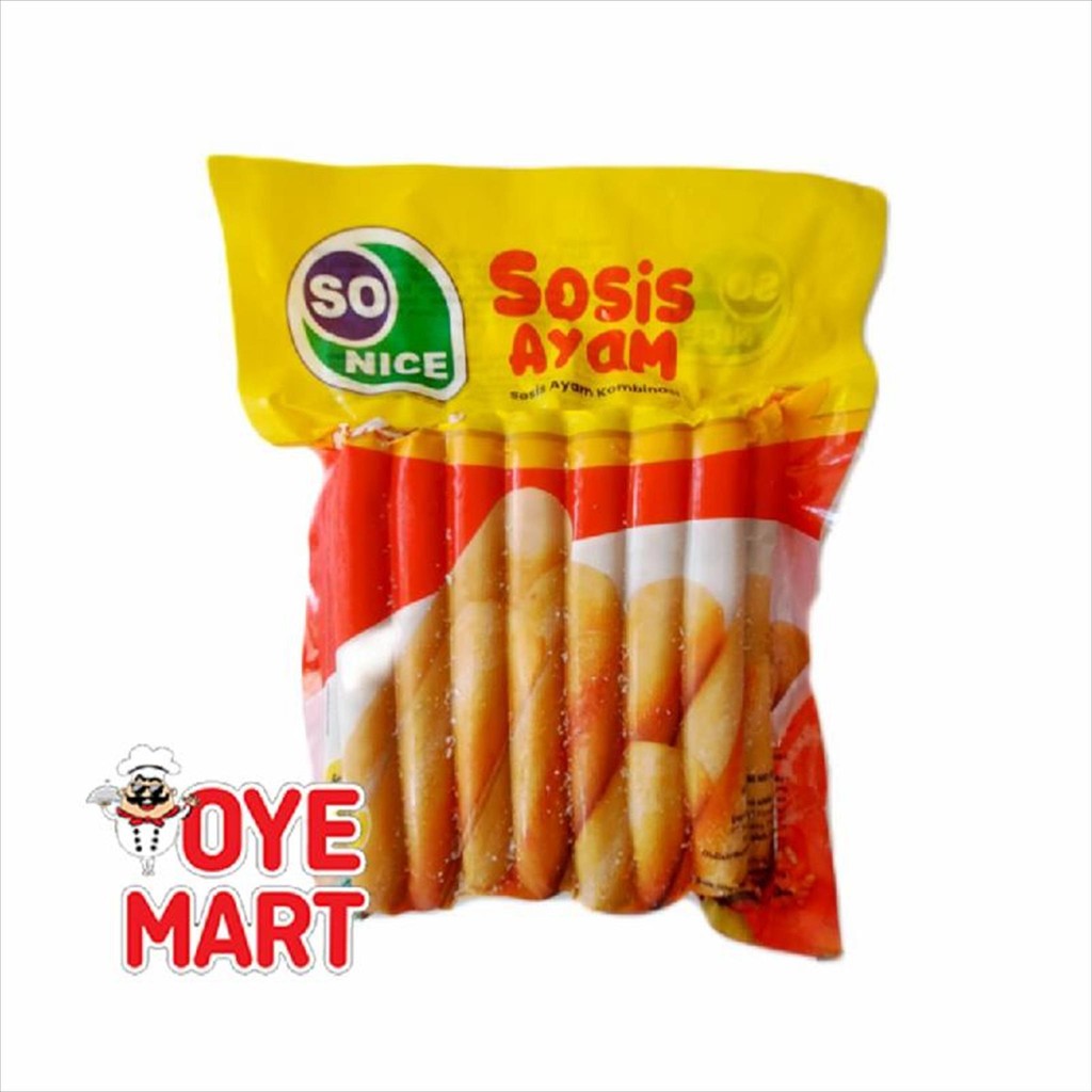 

SO NICE SOSIS AYAM SEDAP 500GR / SOSIS AYAM FROZEN FOOD