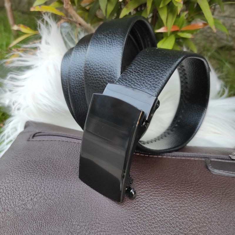 Resleting Ikat Pinggang Pria Resleting Import | Sabuk Pria Kulit Sintetus | Sabuk Pria Rell Resletin