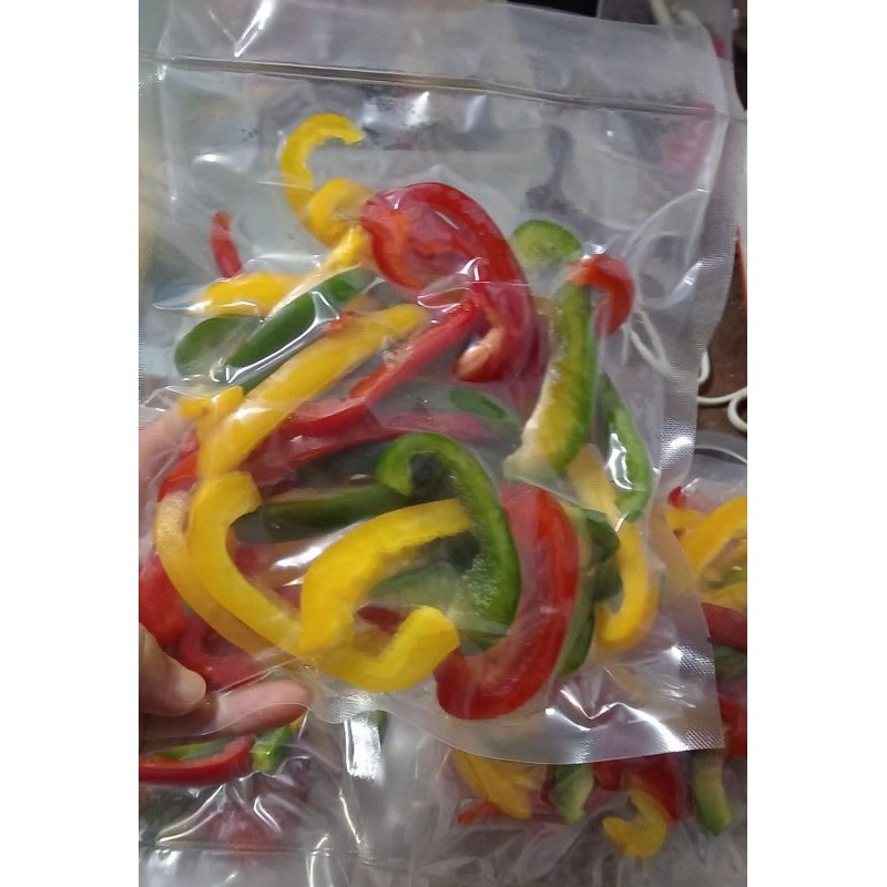 

Paprika Slice 250g Frozen Beku Makanan cepat saji