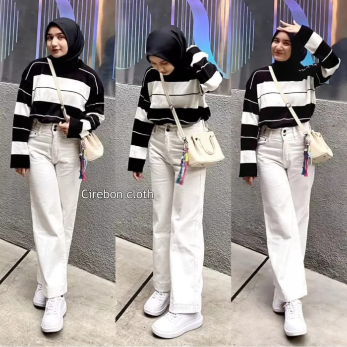 Wanita Blouse Knited Rajut Kekinian / Anak Muda / Rajut / Blouse / Baju Panjang / Blouse Panjang Han