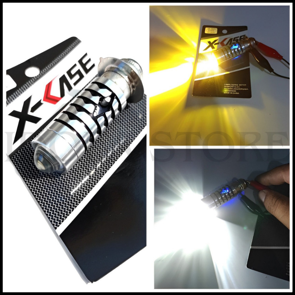 Headlamp LASER Lampu Depan Motor Bebek Matic Universal 2 Mode Tembak Accesories Motor