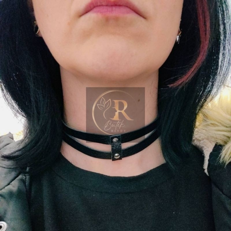 BUTIK RINDU (CHOKER GARA) belt harness kalung choker accessories pu leather aksesoris fashion Korea