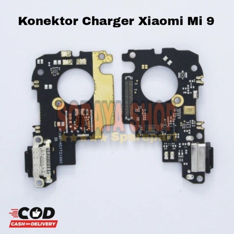 Papan Cas Xiaomi Mi 9 Pcb Board Mic Konektor Charger ORIGINAL