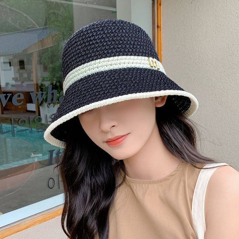 

Girls Sun Hat Wide Brim Floppy Summer Hats For Women Beach Panama Straw Dome Weave Bucket Hat Femme Shade Hat Women Hats