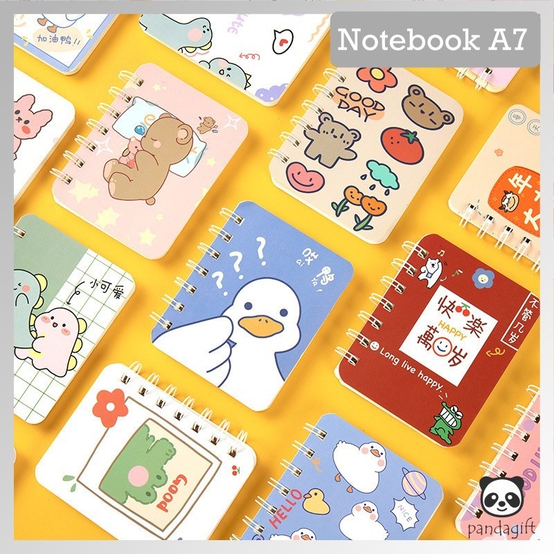 

NOTE BOOK RING MOTIF MEMO KECIL A7 SPIRAL isi 80 Lembar NOTEBOOK MINI / BUKU CATATAN RING / BUKU TULIS RING - GG0240