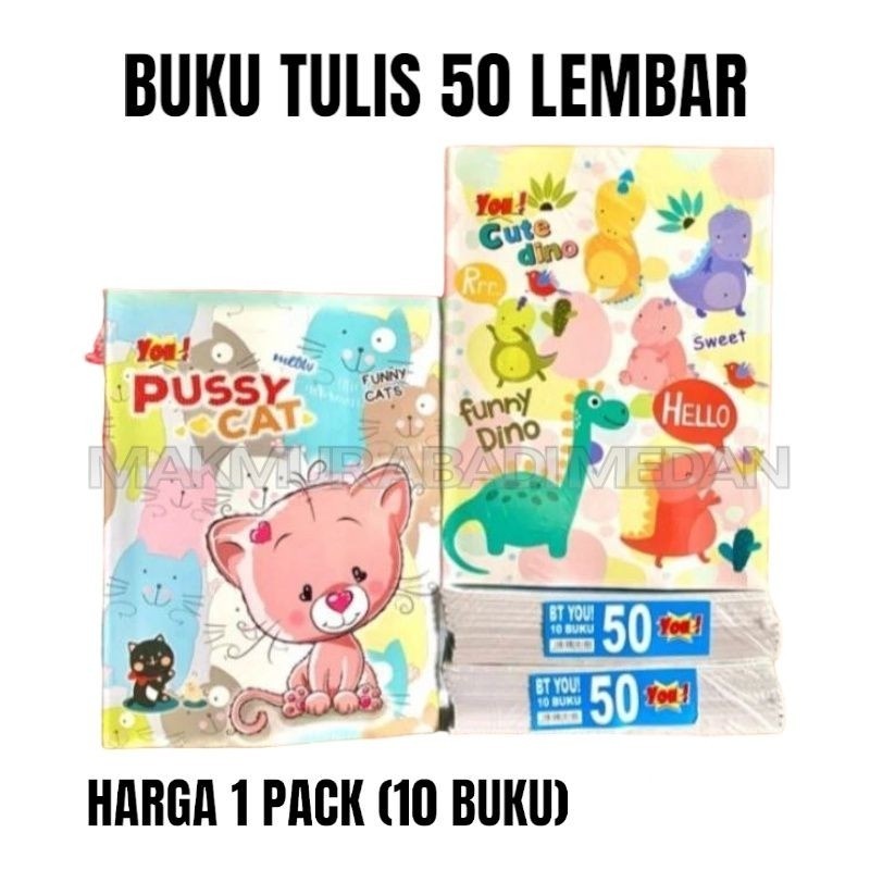 

(1Pack:10Pcs) Buku Tulis isi 50 Lembar Termurah! Best Seller / Buku Tulis Sekolah Murah Bergaris SA / BOBI isi 50 Lembar 10 Buku / Buku Tulis Murah 50 BOBI / SA