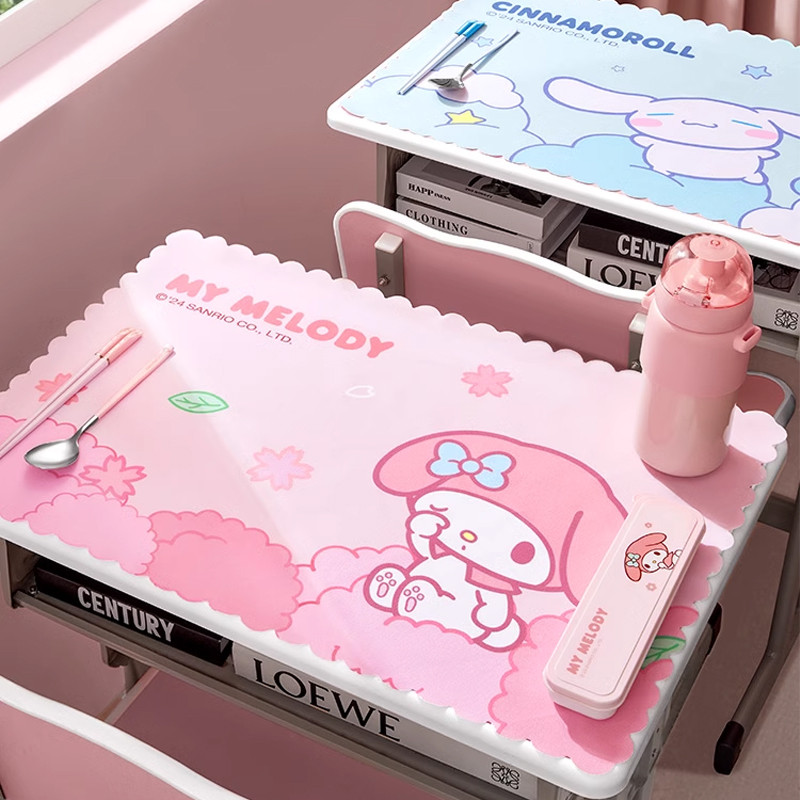 

Anime Sanrio Hello Kittys Placemat Anime Girl Cute My Melody Folding Portable Dining Table Cloth School Desk Insulated Mat