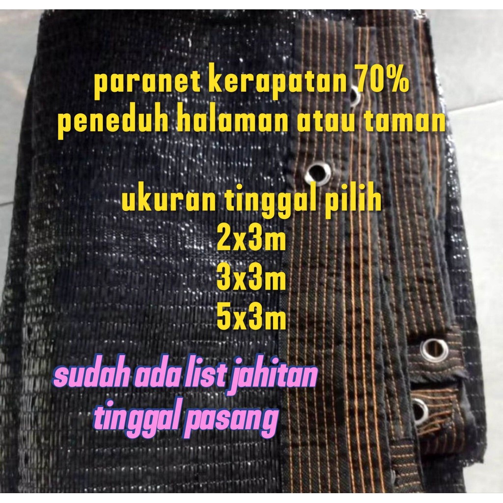kerapatan 70% jaring paranet ukurang tinggal pilih jaring paranet peneduh halaman