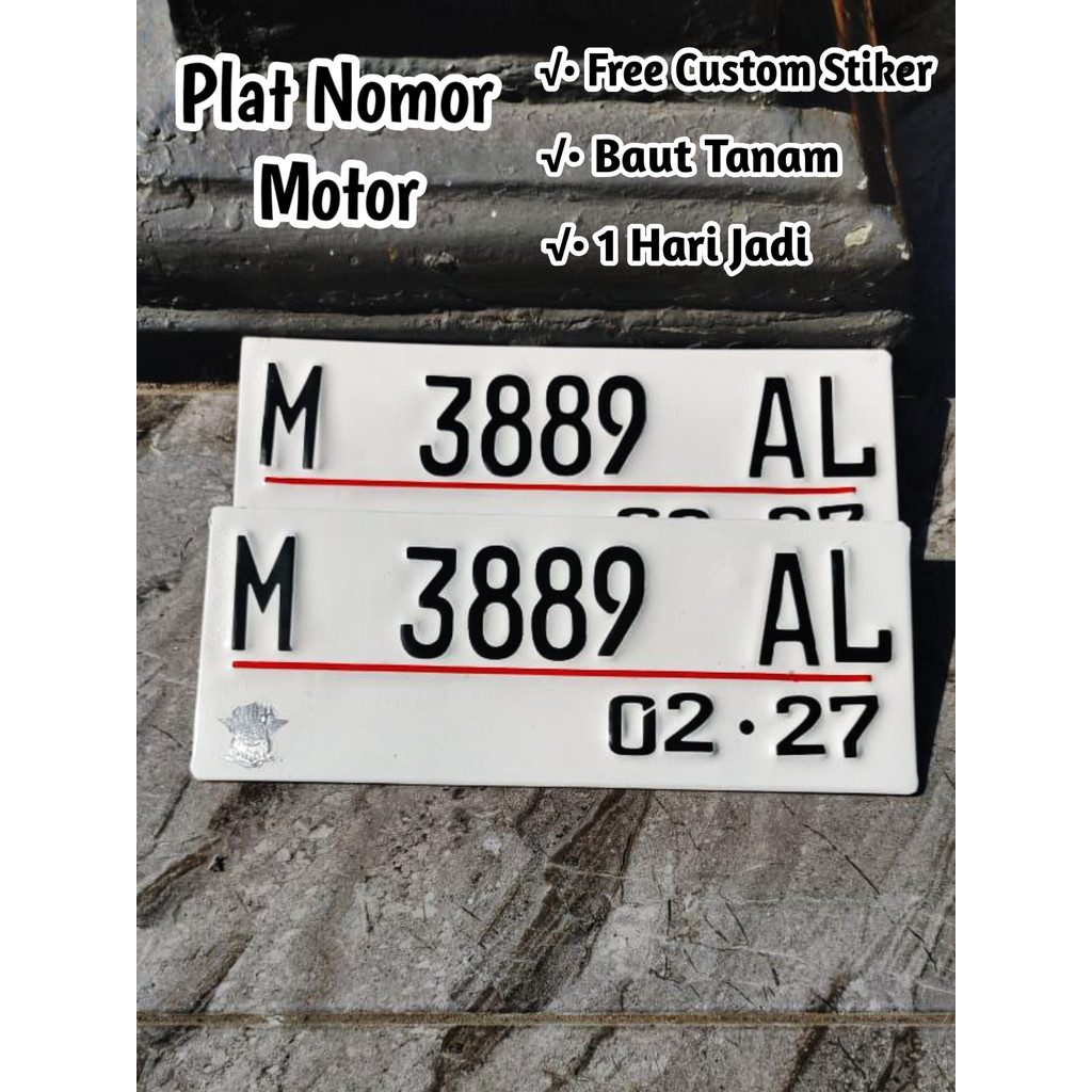 Plat Nomor Motor Font Terbaru