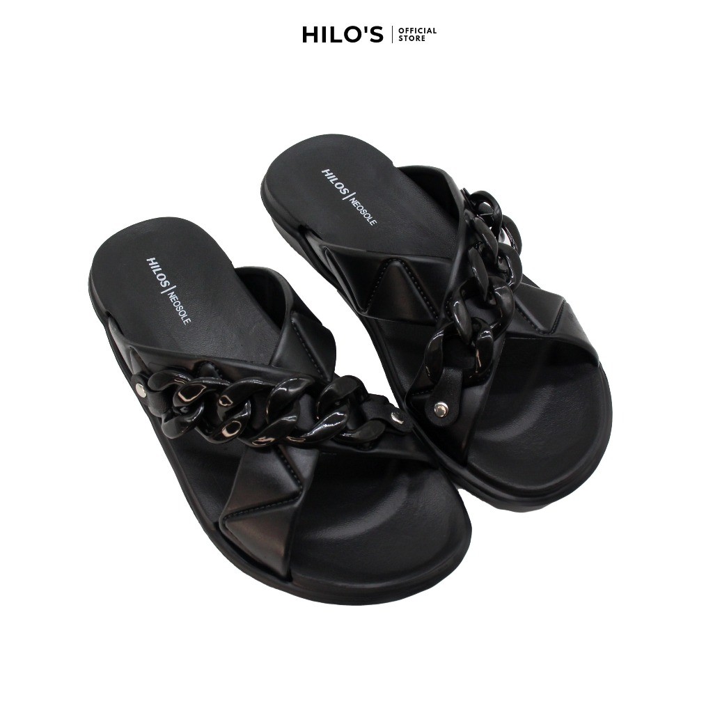 Hilo's - Sandal Selop Wanita Tali Silang Motif Rantai Terbaru