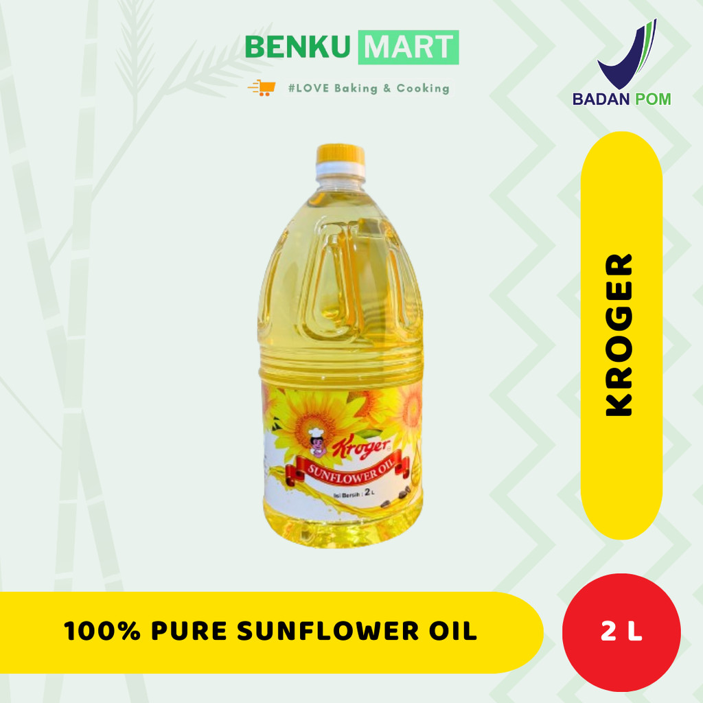 

Kroger Sunflower Oil 2 Liter | Minyak Biji Bunga Matahari 2L