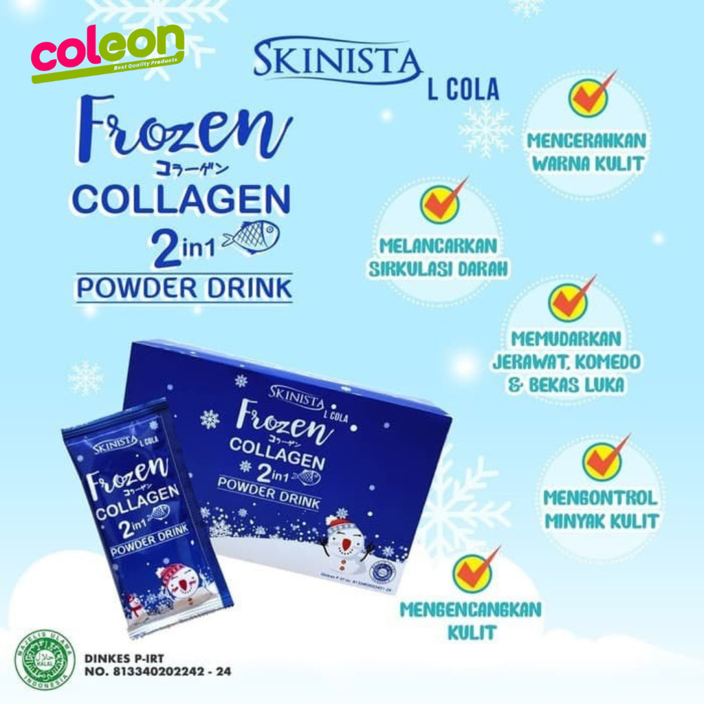 Frozen collagen skinista witehning 2in1 powder drink Halal 100% Original BPOM