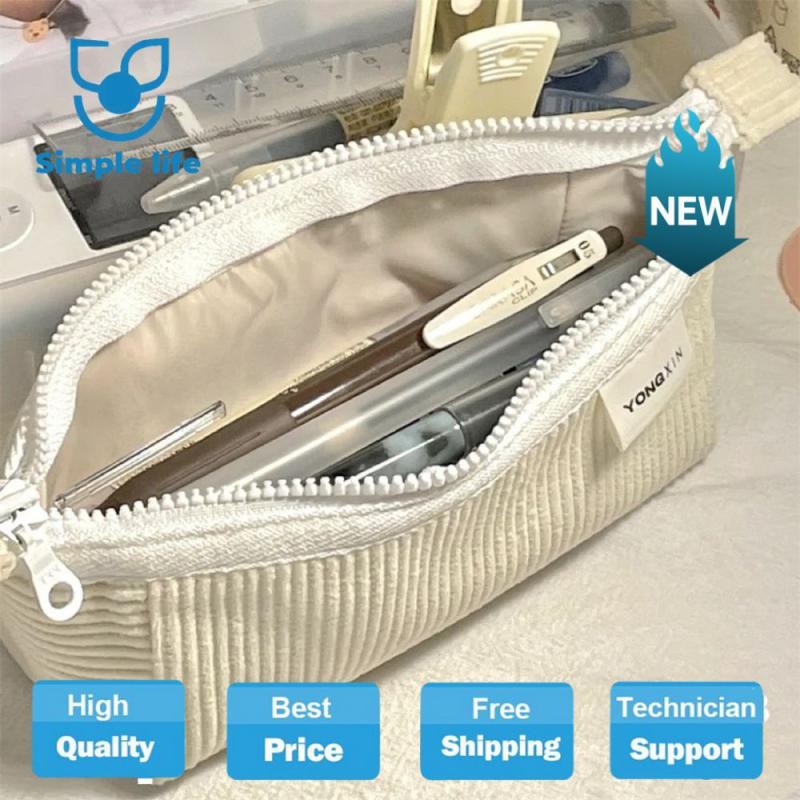 

Makeup Bag High Capacity Design Not Fading Storage Bag Stationery Storage Bag Pencil Case Elaboration Solid Color Pencil Case