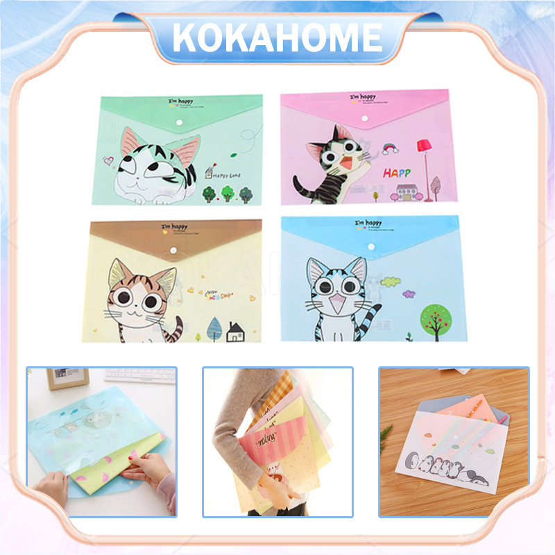 

folder plastik a4 karakter lucu/map a4 plastik/folder pola kartun tahan air