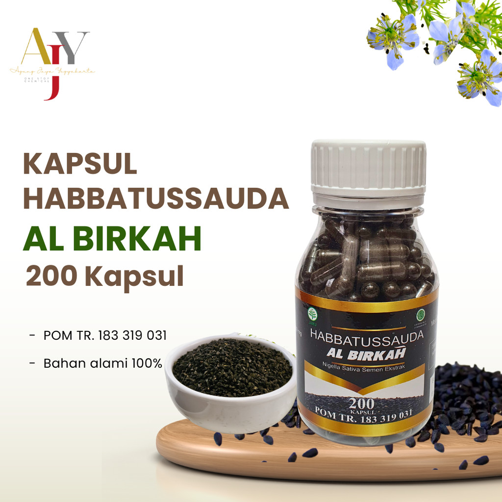 Habatussauda ALBIRKAH / Kapsul Serbuk Jintan Hitam Albirkah / Habatussauda Serbuk / Habatussauda  Ka