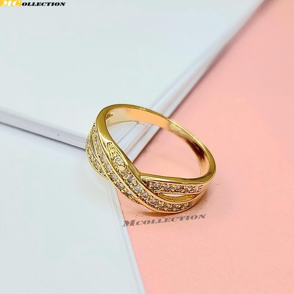 TERMURAH-cincin asli anti karat/cincin cewek model terbaru / cincin nikah titanium asli ori / cincin