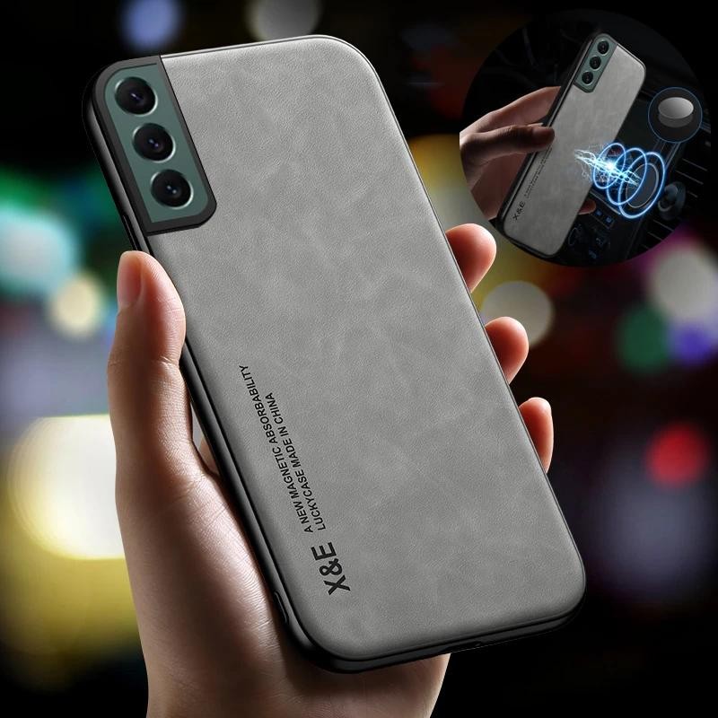 Casing HP Samsung Galaxy S20 S21 FE Case Magnetic Car Holder Casing Ponsel Kulit Untuk Samsung S20 P