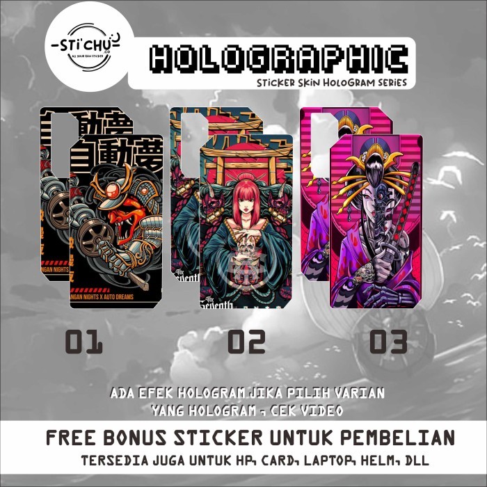 Garskin Sticker hologram Panel Zootech Aio bisa custom - 1, Vinyl by Urbanite store