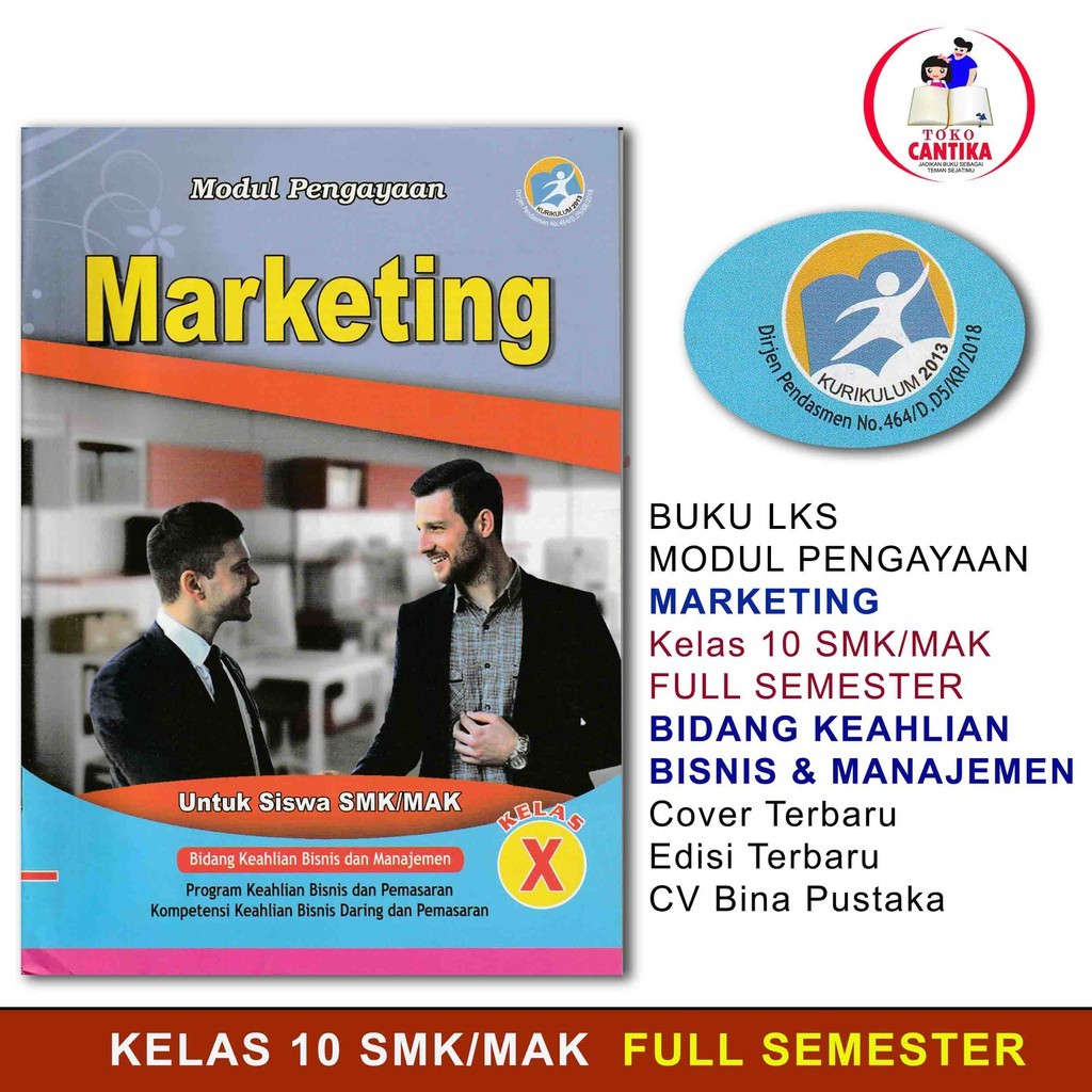 

Buku LKS MARKETING Kelas 10 SMK Kurikulum 2013 - Modul Pengayaan - Cetakan Terbaru