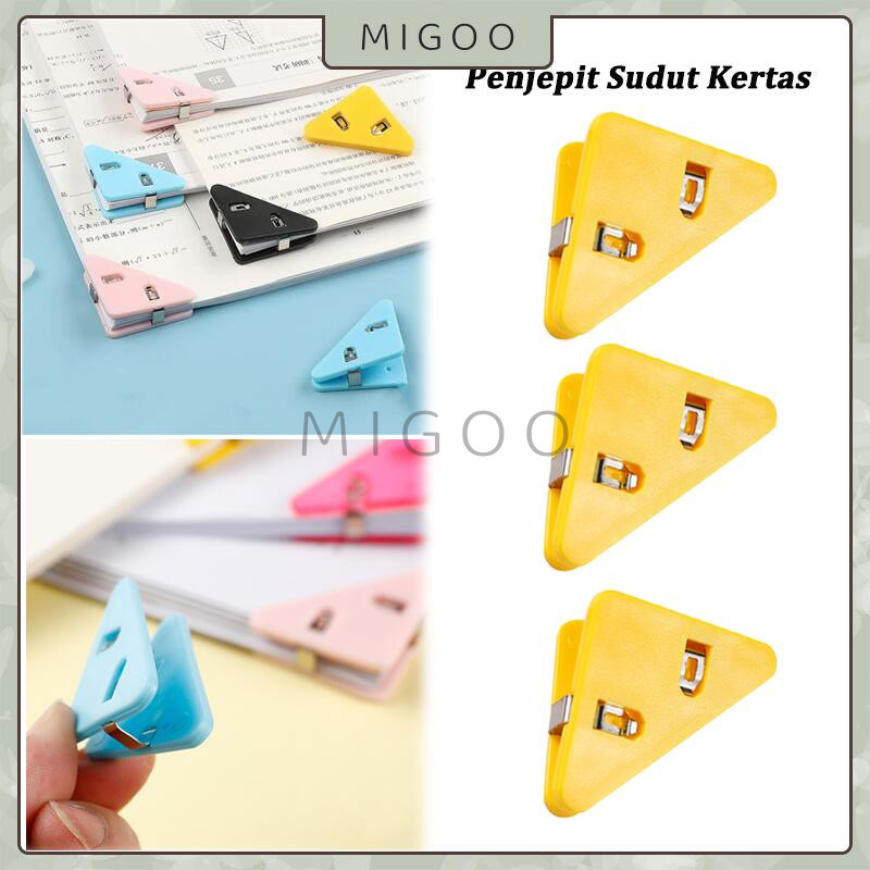

Klip Sudut Kertas Segitiga Warna Warni / Klip Binder / Binder Clip Paper Clip