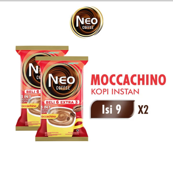 

A591-(18 PCS) Kopi Instan Neo Coffee Instan Moccachino 18 Sachet Kopi Aroma Mocachino Kopi Instan Sachetan praktis